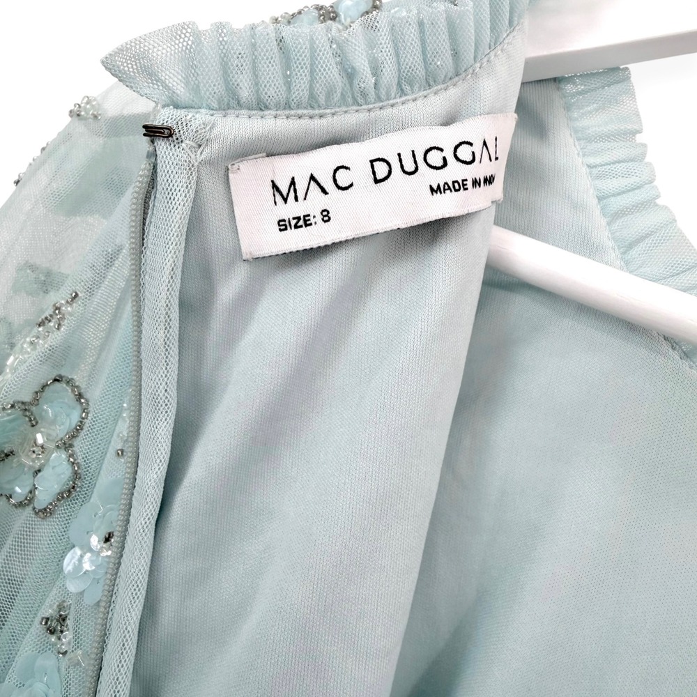Mac Duggal Mint Green Embellished Midi Dress - Picture 12 of 12